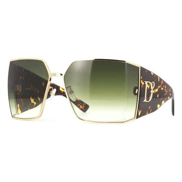 New DSQUARED2 Gold Square D2 0154/S J5G9K Sunglasses Women - Picture 1 of 4